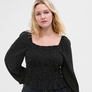 Gap Print Smocked Top